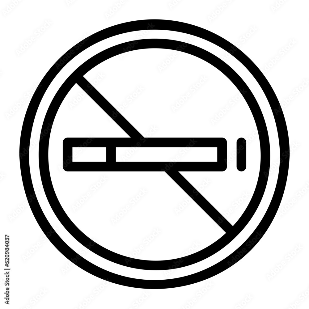 no smoking line icon no smoking line icon