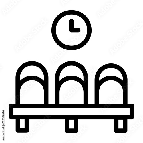 waiting room line icon
