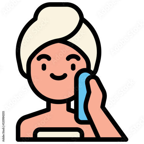 wiping filled outline icon