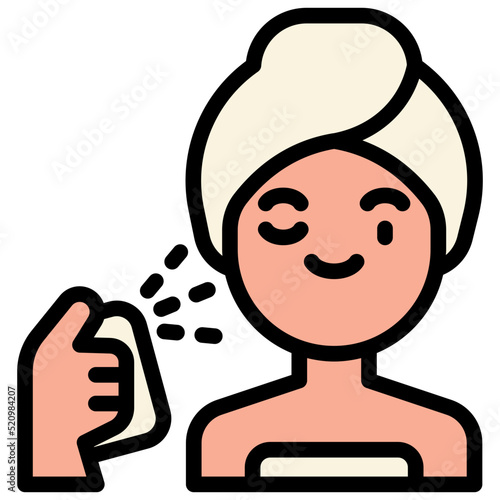 spraying filled outline icon