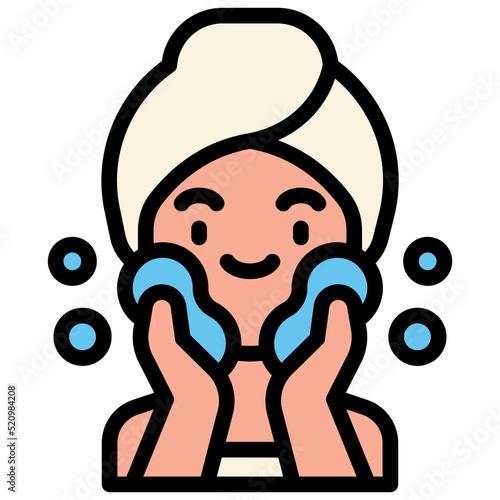 washing filled outline icon