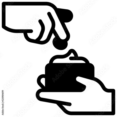 cream solid icon