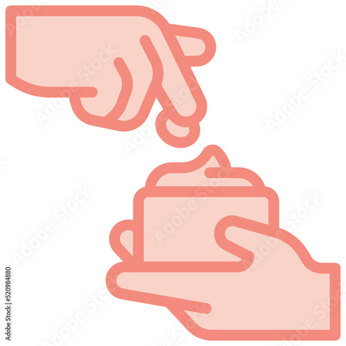 cream two tone icon