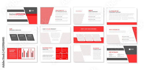 PowerPoint presentation template with ppt design for business agency