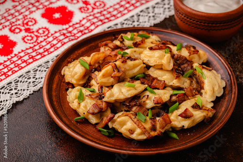 Dumplings, filled with mashed potatoes.