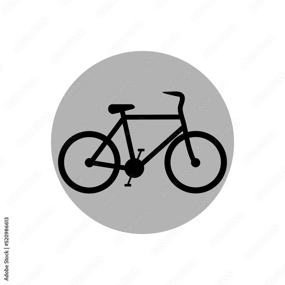 Black Road Bike Silhouette Icon Black Road Bike Silhouette Icon