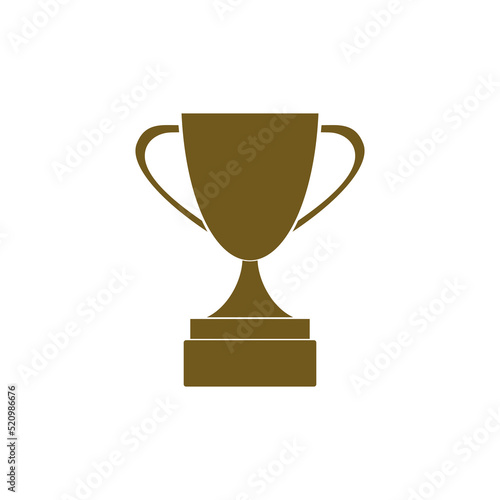 Trophy icon isolated on white background