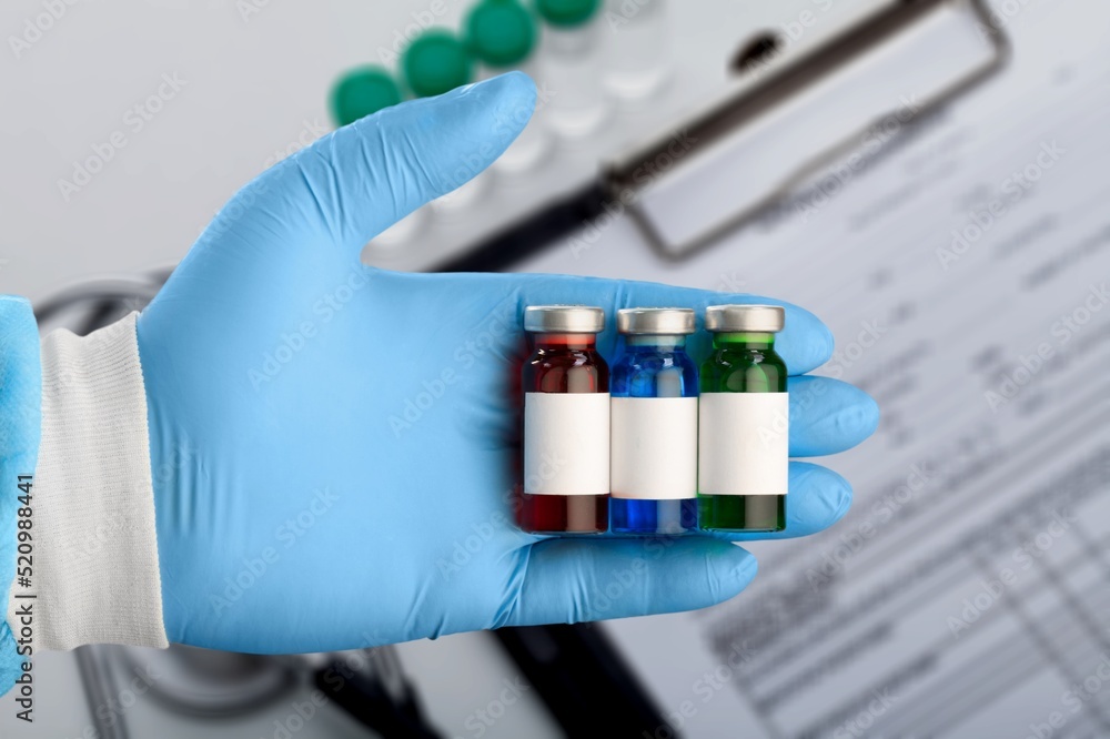 Sample tube for analysis of Tests. Blood tube test with requisition