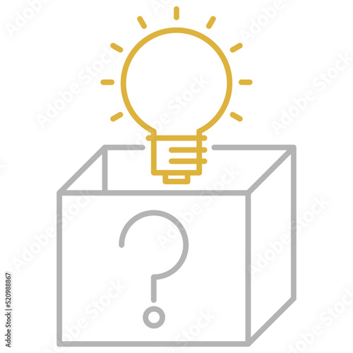 Think outside the box icon