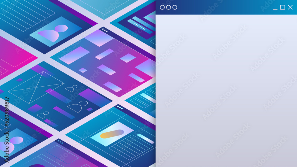 Trendy vector illustration with web pages and user interfaces. Trendy vector illustration with web pages and user interfaces.