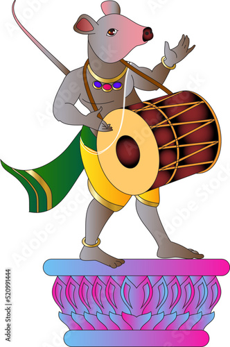 'Swagat' means welcome in Hindi Marathi. 'Mushak' or lord Gajanana vehicle, rat. welcoming lord Ganesha on Ganesh festival, one of India's biggest festival