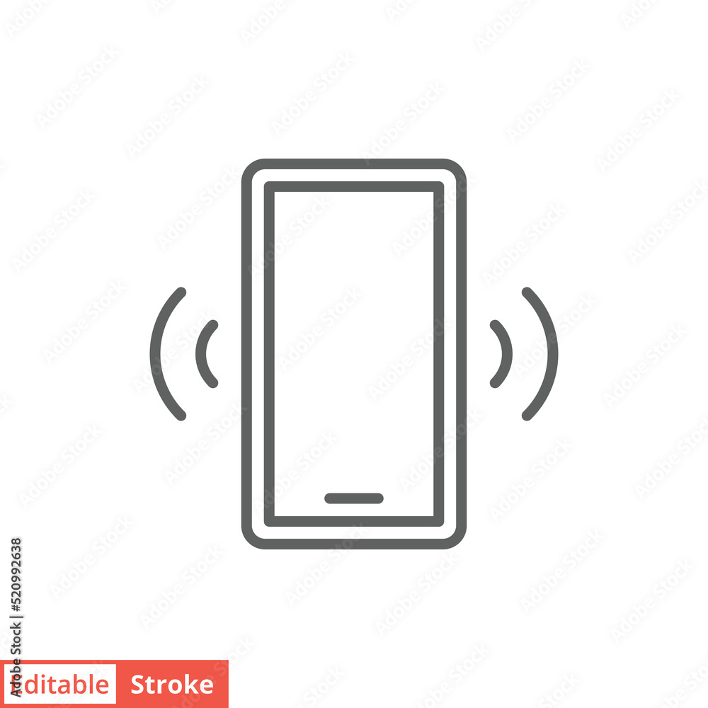 Phone signal icon. Simple outline style. Phone cell, smartphone, wireless, communication concept. Thin line vector illustration isolated on white background. Editable stroke EPS 10. Phone signal icon. Simple outline style. Phone cell, smartphone, wireless, communication concept. Thin line vector illustration isolated on white background. Editable stroke EPS 10.