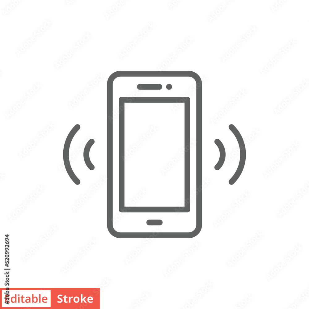 Phone signal icon. Simple outline style. Phone cell, smartphone, wireless, communication concept. Thin line vector illustration isolated on white background. Editable stroke EPS 10. Phone signal icon. Simple outline style. Phone cell, smartphone, wireless, communication concept. Thin line vector illustration isolated on white background. Editable stroke EPS 10.