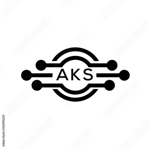 AKS letter logo. AKS best white background vector image. AKS Monogram logo design for entrepreneur and business.	
 photo