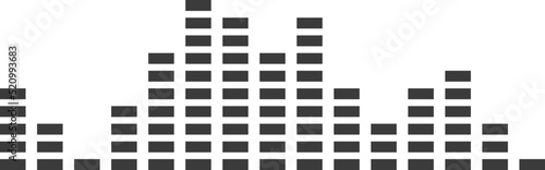 Music equalizer icon. Audio signal column chart