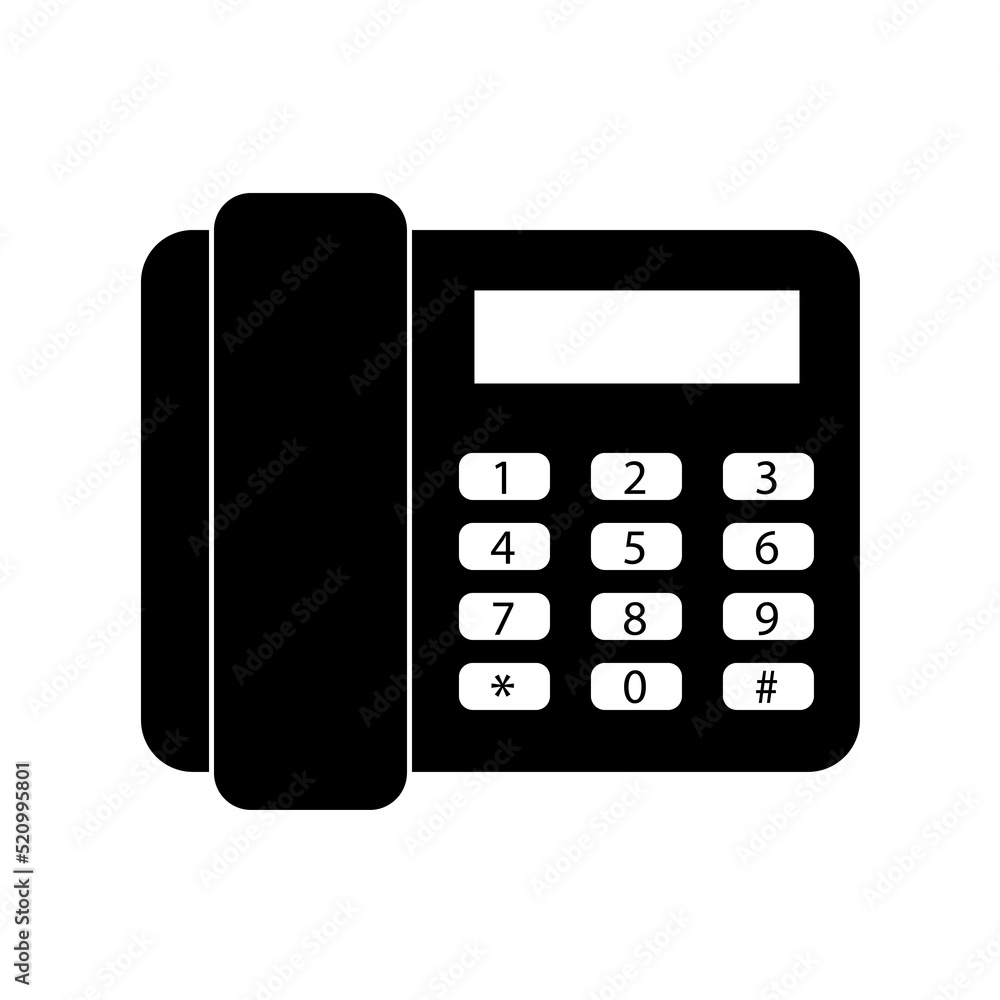 telephone icon illustration on white background telephone icon illustration on white background