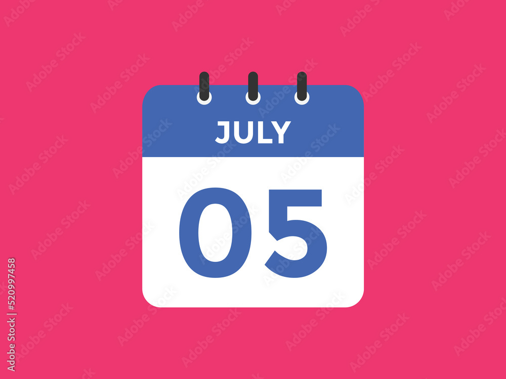 july 5 Calendar icon Design. Calendar Date 5th july. Calendar template
july 5 Calendar icon Design. Calendar Date 5th july. Calendar template