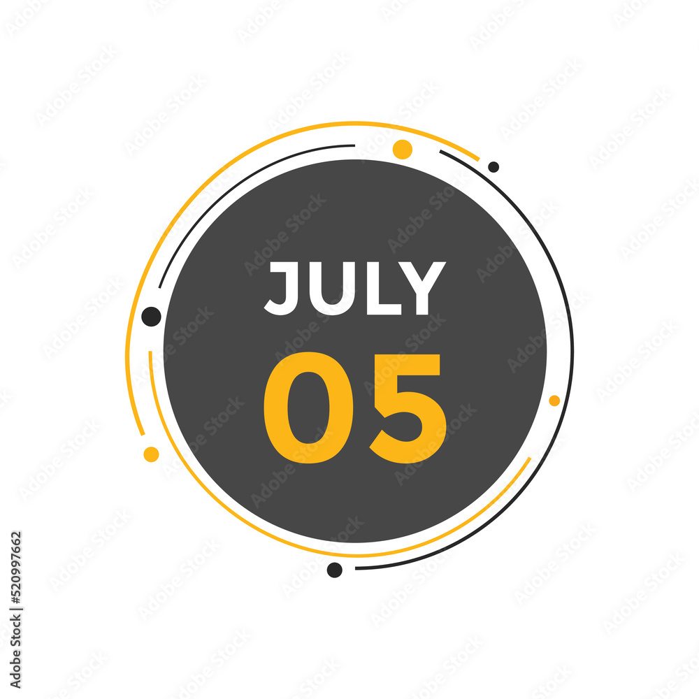 july 5 Calendar icon Design. Calendar Date 5th july. Calendar template
july 5 Calendar icon Design. Calendar Date 5th july. Calendar template