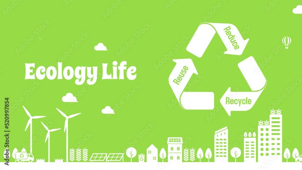 Smart ecology city illustration animation ( mp4 ) Smart ecology city illustration animation ( mp4 )