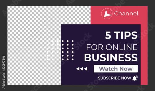 Editable Creative corporate social media web banner and youtube thumbnail template | Youtube live stream video thumbnail for marketing agency | video thumbnail | Youtube thumbnail