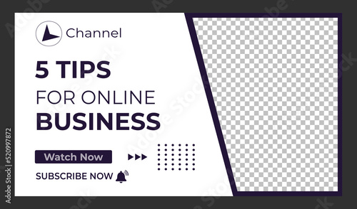 Editable Creative corporate social media web banner and youtube thumbnail template | Youtube live stream video thumbnail for marketing agency | video thumbnail | Youtube thumbnail