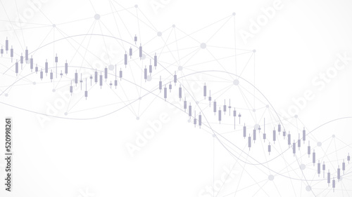 Stock market or forex trading graph. Chart in financial market vector illustration Abstract finance background..