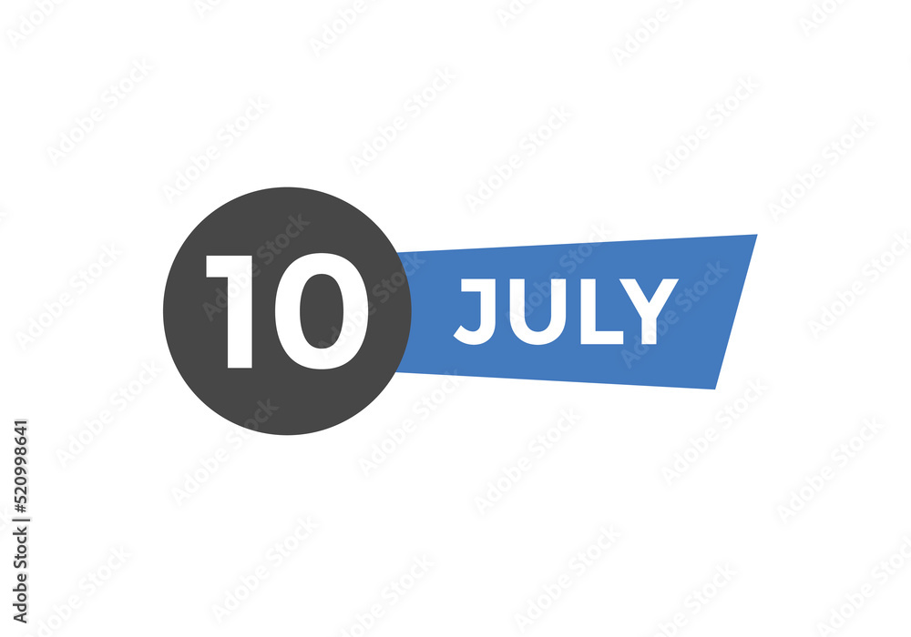 july 10 Calendar icon Design. Calendar Date 10th july. Calendar template
july 10 Calendar icon Design. Calendar Date 10th july. Calendar template
