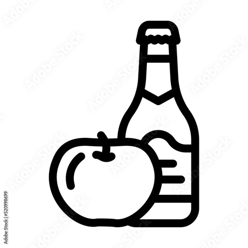 cider apple line icon vector. cider apple sign. isolated contour symbol black illustration