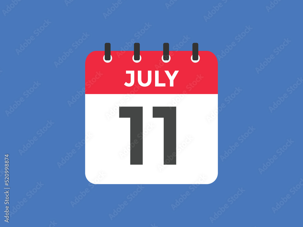 july 11 Calendar icon Design. Calendar Date 11th july. Calendar template
july 11 Calendar icon Design. Calendar Date 11th july. Calendar template