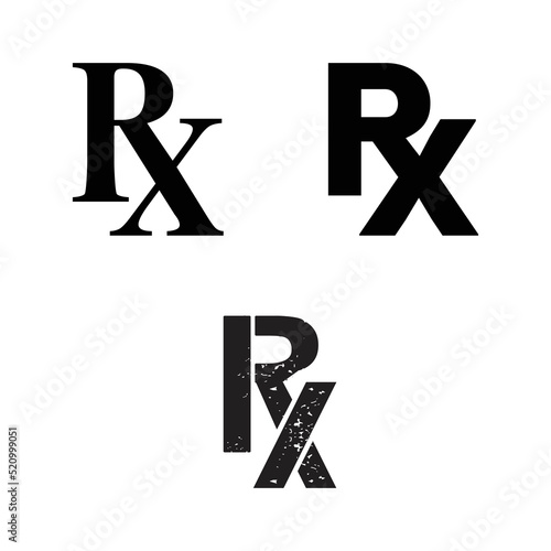 Rx pad template. Medical regular prescription form.