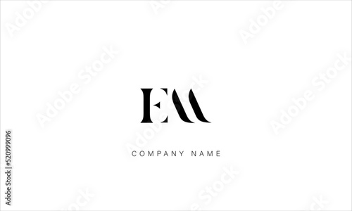 Fototapeta EM, ME Abstract Letters Logo Monogram