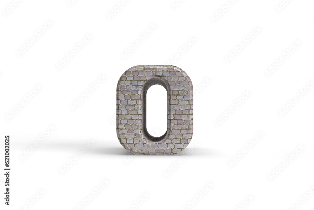 Old style brick stone letter o Old style brick stone letter o