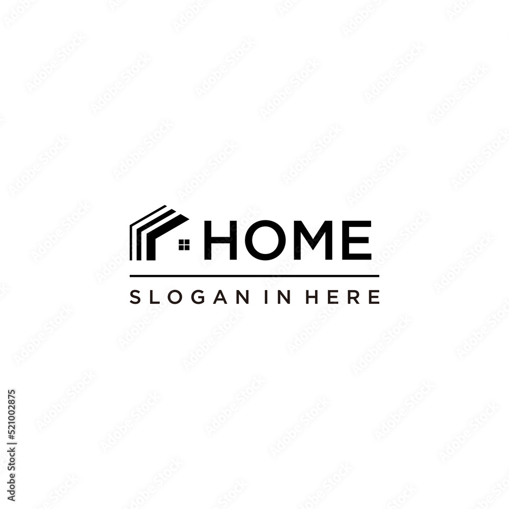 home abstract geometric logo design template.letter M and real estate vector home abstract geometric logo design template.letter M and real estate vector