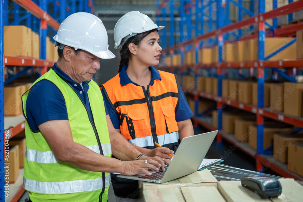 worker person working with safety in warehouse logistic factory, business manufacturing industry occupation concept, goods product box distribution. Storehouse employee in uniform. warehouse worker. worker person working with safety in warehouse logistic factory, business manufacturing industry occupation concept, goods product box distribution. Storehouse employee in uniform. warehouse worker.