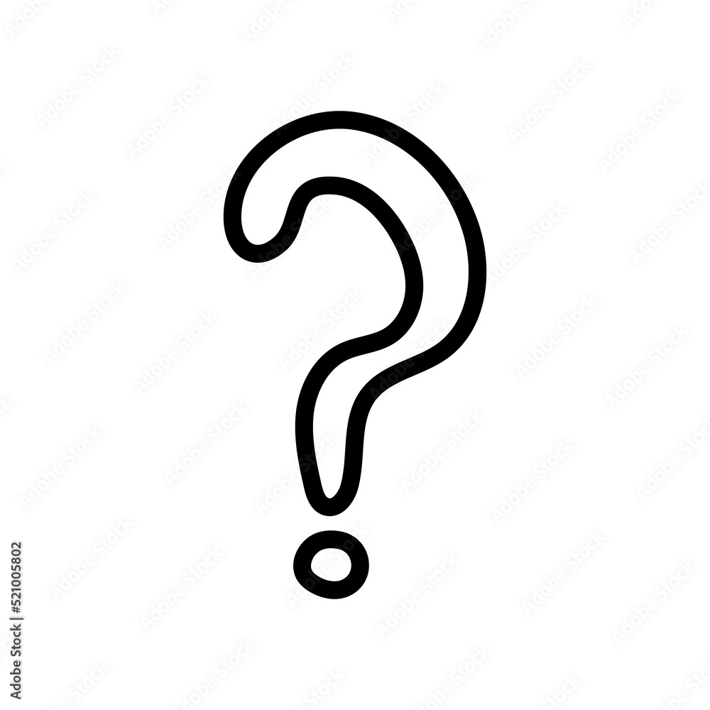 Vector hand drawn doodle question mark. Clip art sketch isolated on white background. Vector hand drawn doodle question mark. Clip art sketch isolated on white background.