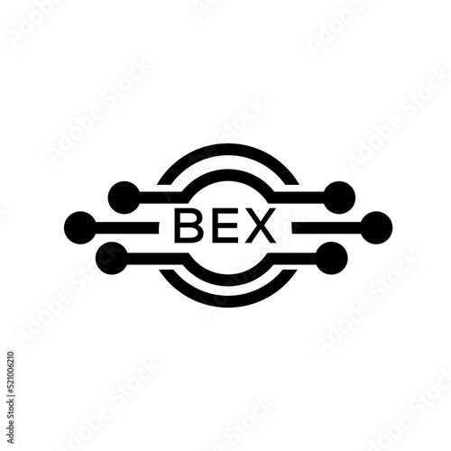 BEX letter logo. BEX best white background vector image. BEX Monogram logo design for entrepreneur and business.
 photo