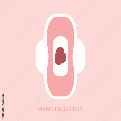menstrual sanitary napkin female hygiene graphic isolated