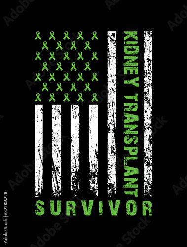 American Flag Kidney Transplant Survivor Design