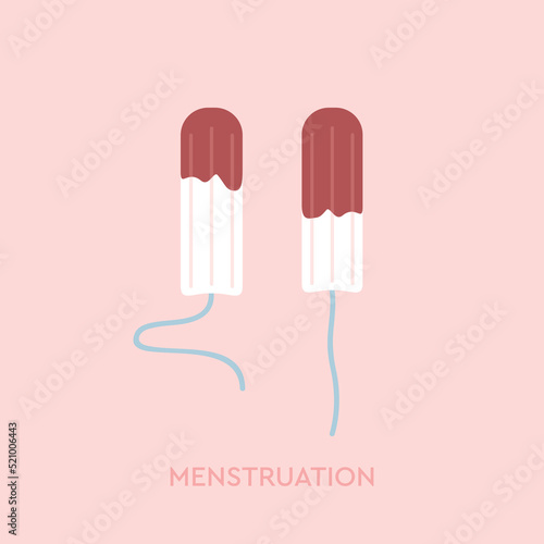 menstrual tampon female hygiene simple graphic isolated