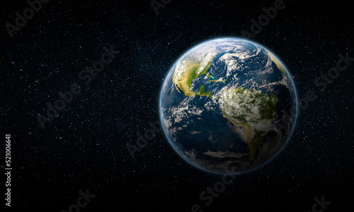 Fototapeta Naklejka Na Ścianę i Meble -  earth or green planet, save of earth. environment concept for background. Elements of this image furnished by NASA