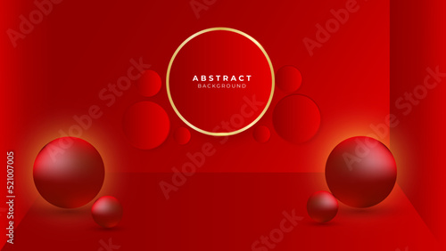 Modern red and gold luxury abstract background