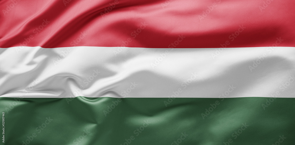 Obraz premium Waving national flag of Hungary