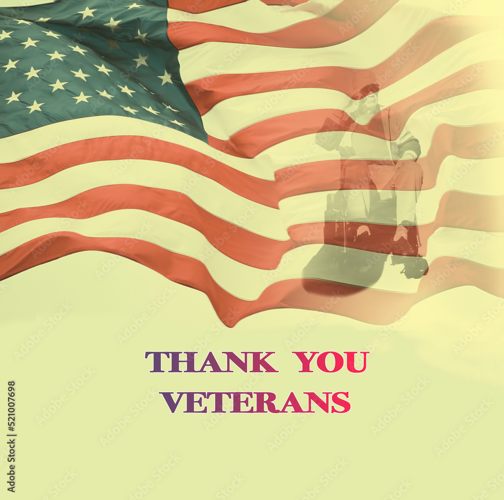 Thank You Veterans and US Flag Thank You Veterans and US Flag