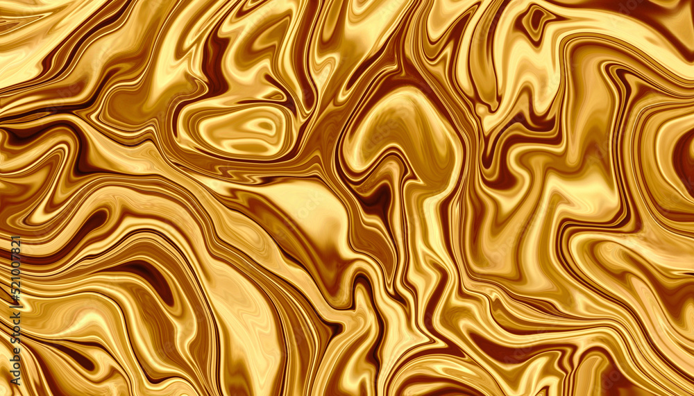 Artistic luxury liquid gold metal caramel texture marble as glamorous ornament for decoration Artistic luxury liquid gold metal caramel texture marble as glamorous ornament for decoration