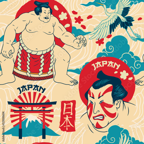 Seamless Sumo Pattern Design