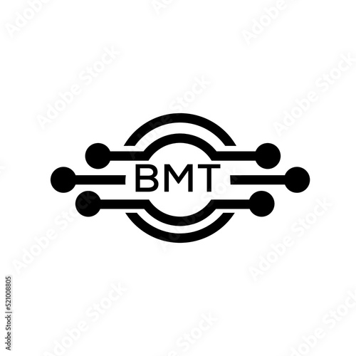 BMT letter logo. BMT best white background vector image. BMT Monogram logo design for entrepreneur and business.
 photo