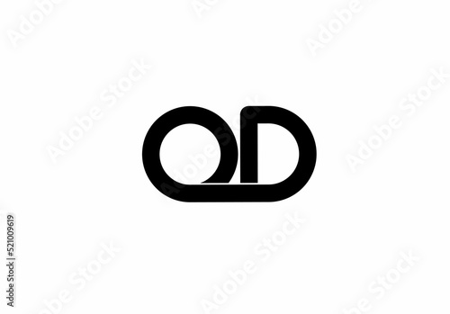 od do o d initial letters logo isolated on white background