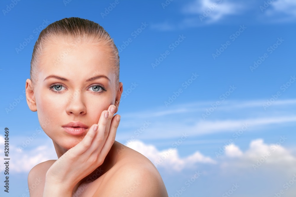 Beauty Woman Face Skin Care. Facial Treatment Cosmetics. Spa Massage and Face Lift Cosmetology Beauty Woman Face Skin Care. Facial Treatment Cosmetics. Spa Massage and Face Lift Cosmetology