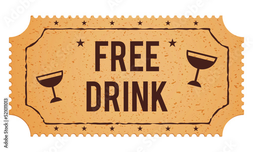 ticket, tickets, tickets drink, drink tickets, free drinks badge