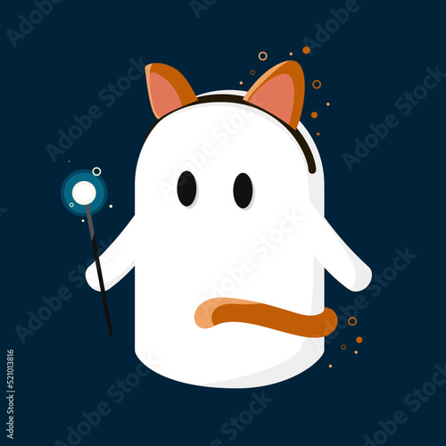 halloween ghost character icon kat